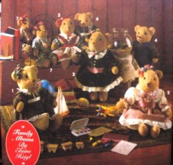 8155  9'', 8'', 6'' TEDDY BEARS,  FAMILY CLOTHES PATTERN